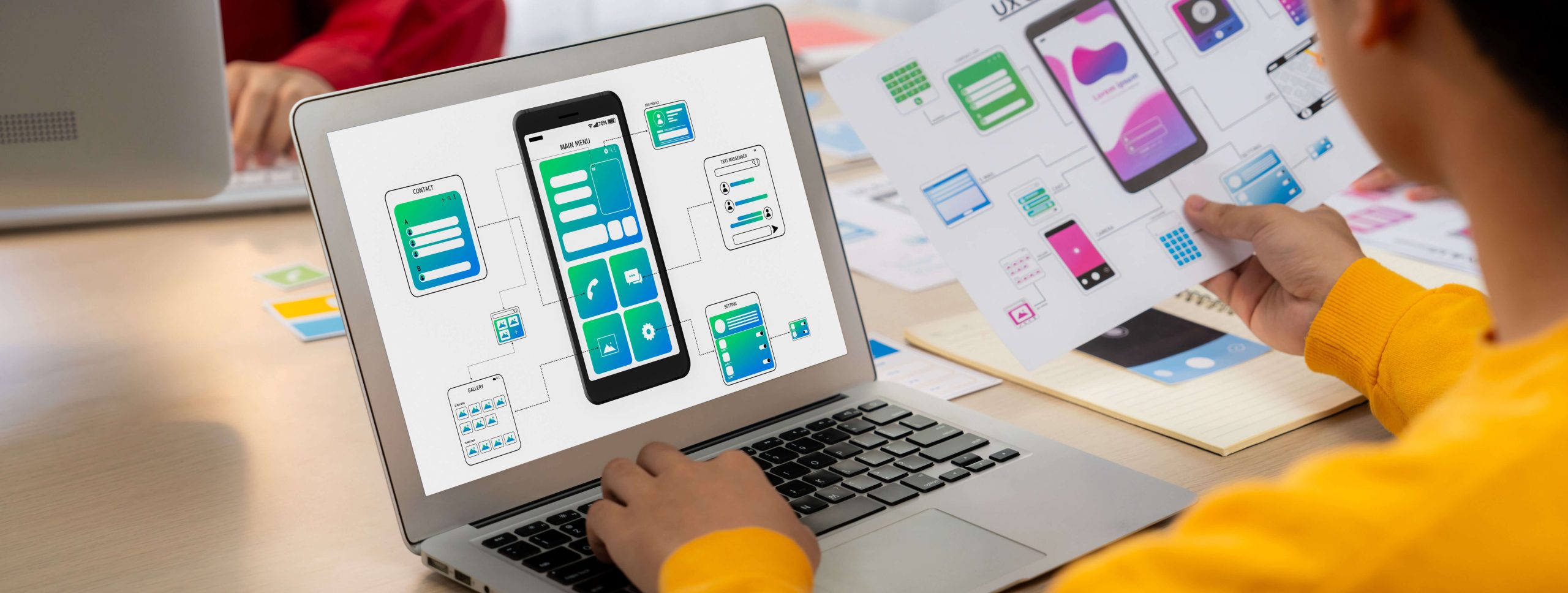 Panoramic banner showcasing a startup company’s employee planning interface with a synergic, optimized user experience.